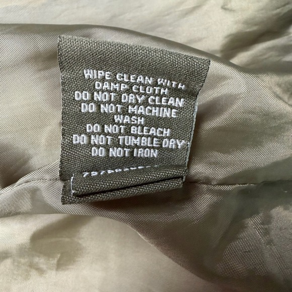 Joujou Faux Leather Jacket Size Medium Coat Zip Up Moto Classic Green Motorcycle - Picture 6 of 9